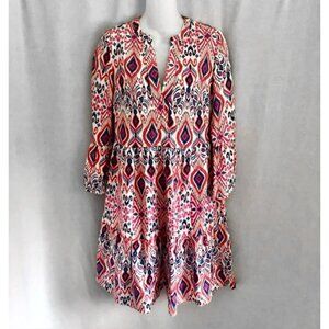 Boden NWT $160 Linen Dress Relaxed Tiered Multi Colored Size 6